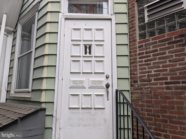 view of doorway to property