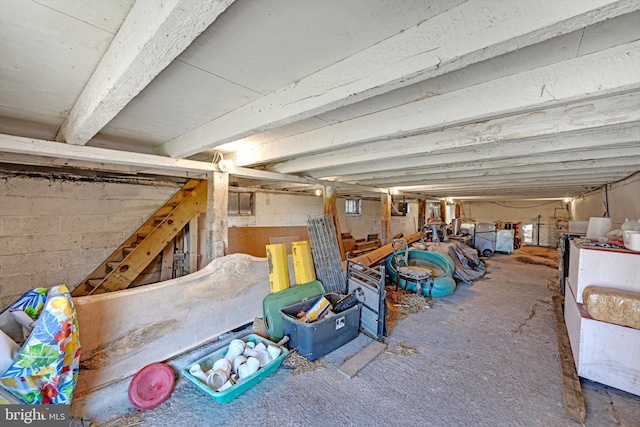 view of basement