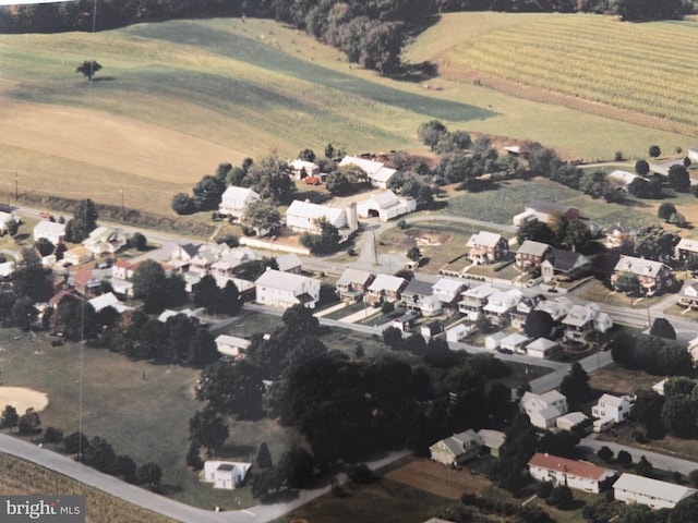 aerial view featuring a rural view