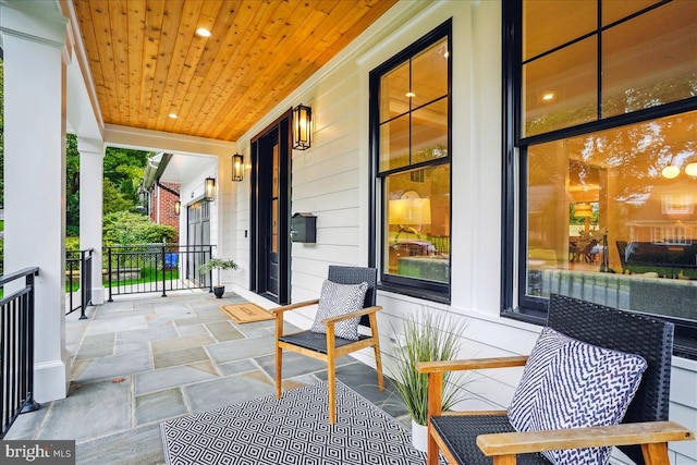 view of patio / terrace featuring covered porch