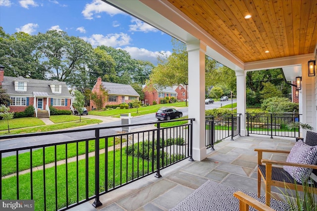 balcony with a porch