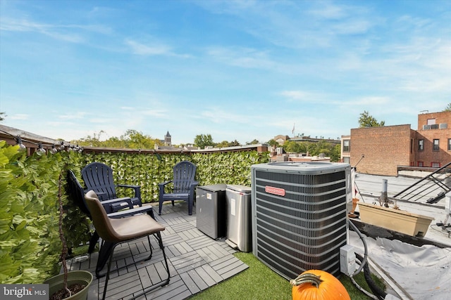 view of patio with cooling unit