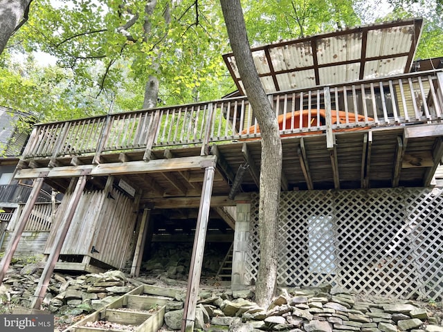 view of wooden terrace