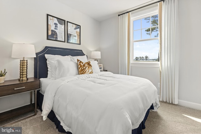 view of carpeted bedroom