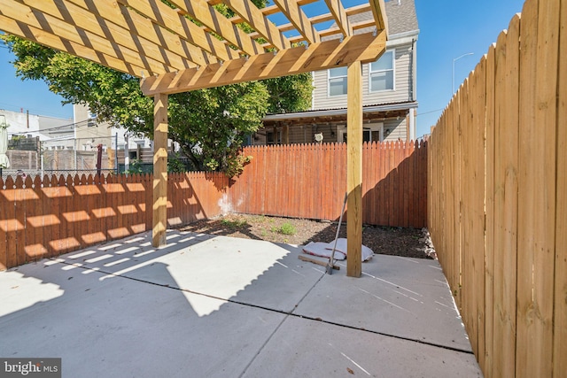 view of patio / terrace with a pergola