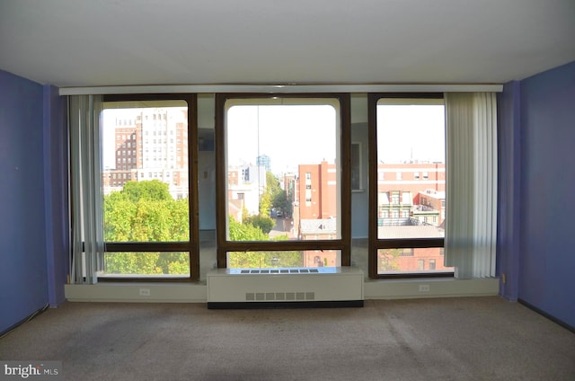 carpeted spare room featuring a healthy amount of sunlight