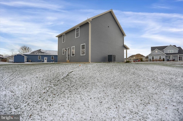 back of property featuring cooling unit