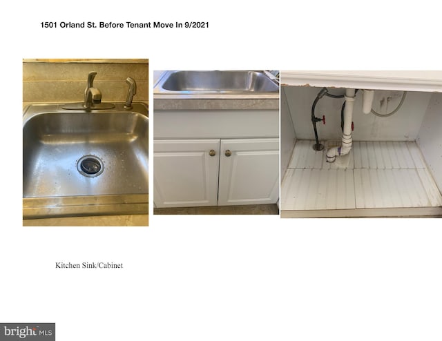 kitchen with white cabinetry and sink