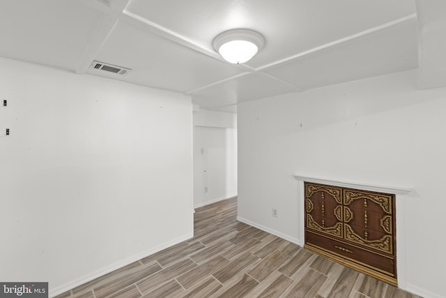 empty room featuring light hardwood / wood-style flooring