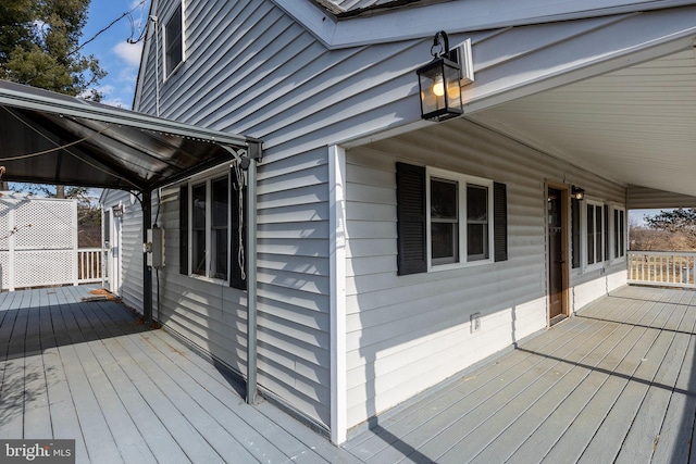 wooden deck with a gazebo