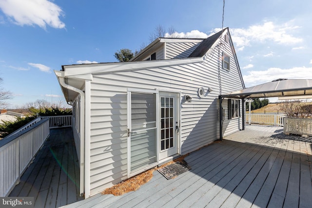 deck with a gazebo