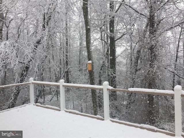 view of snowy yard