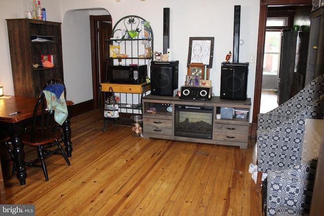 living room featuring hardwood / wood-style floors