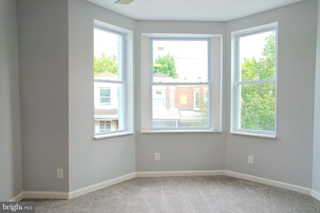 view of carpeted spare room