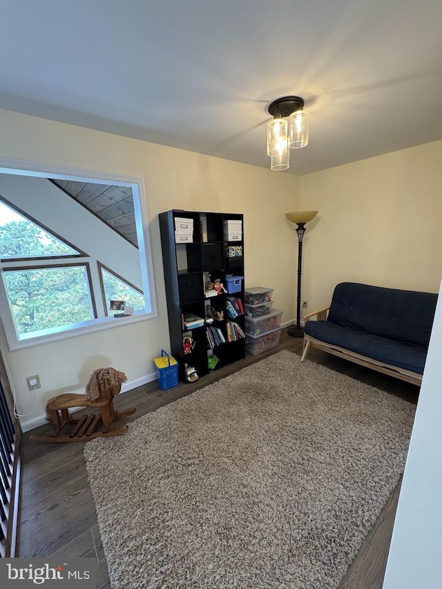 interior space featuring dark hardwood / wood-style floors