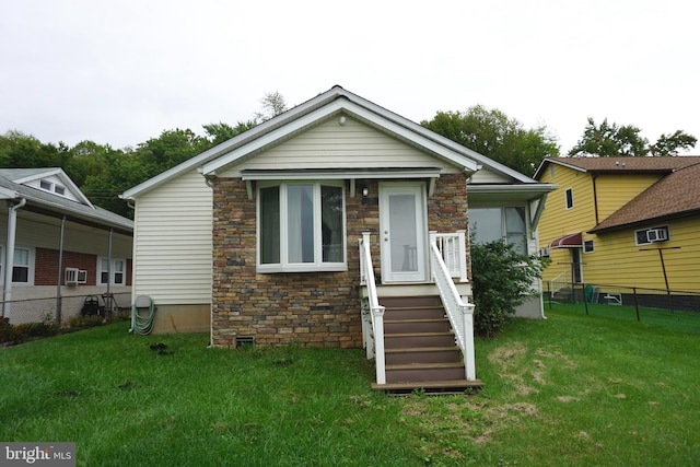 view of front of house with a front yard