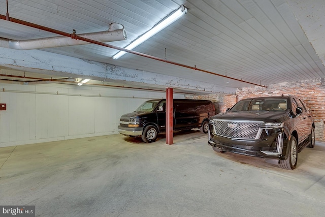 view of parking garage