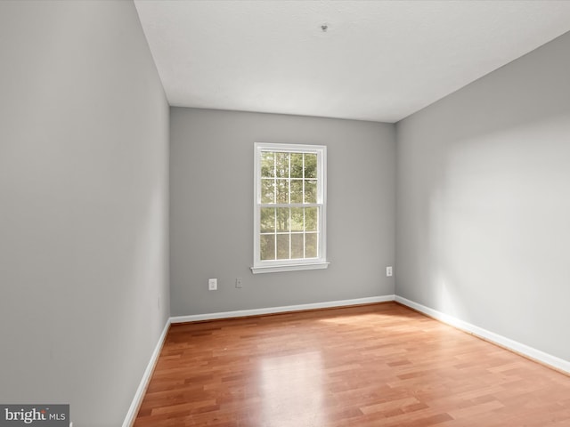 empty room featuring light hardwood / wood-style floors