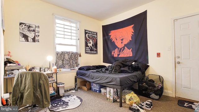 view of carpeted bedroom