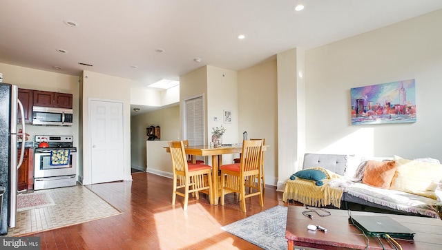 living room featuring hardwood / wood-style flooring