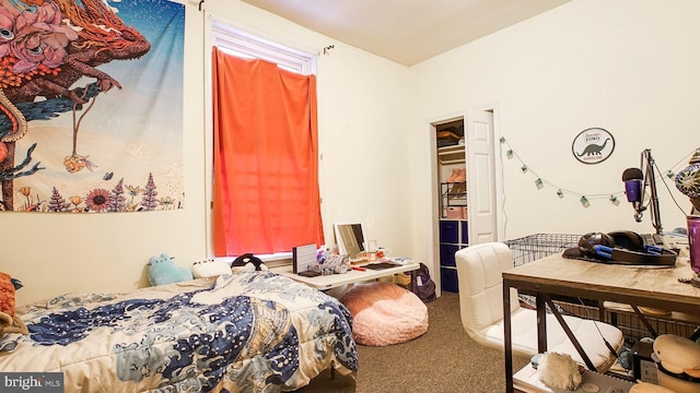 view of carpeted bedroom