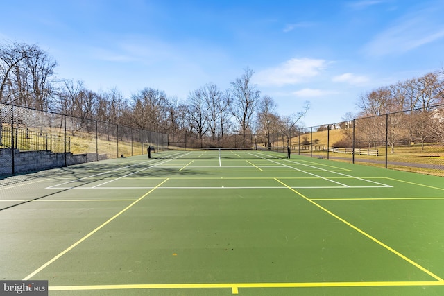 view of tennis court