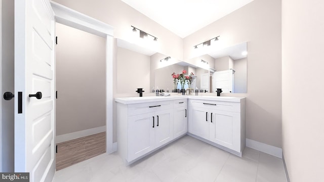 bathroom with vanity