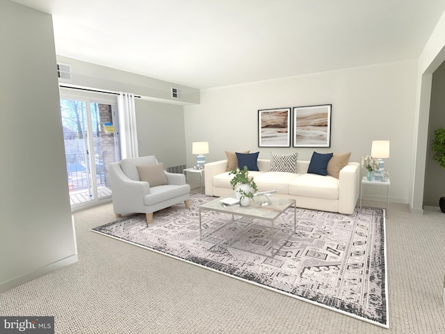 1294 Cooper St Unit C06, Edgewater Park, NJ 08010 - carpeted living area featuring baseboards