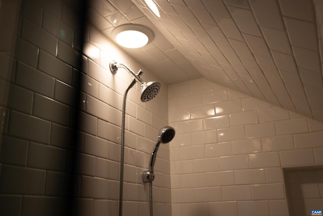 room details with tiled shower