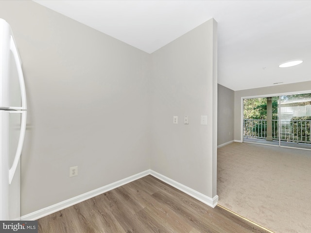 empty room featuring light wood-type flooring