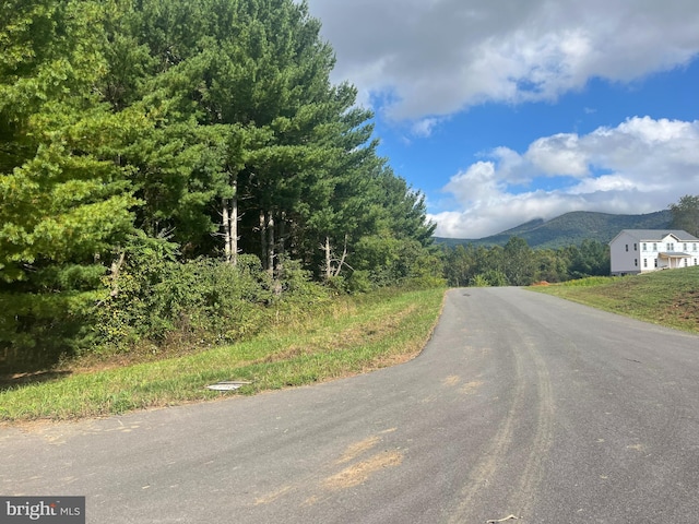 view of road with a mountain view