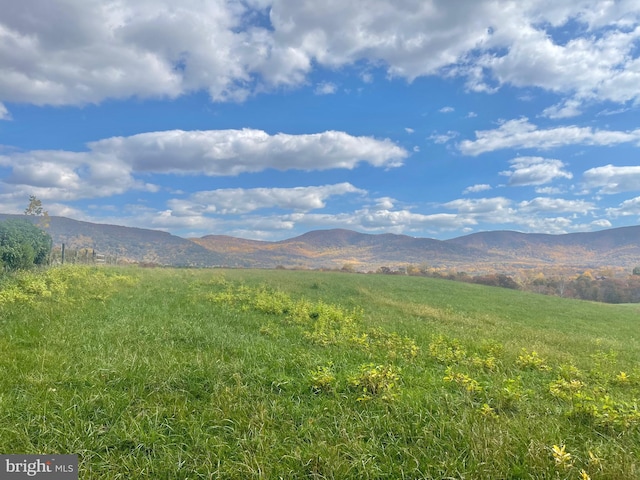 mountain view with a rural view