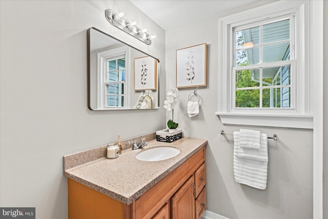 bathroom with vanity