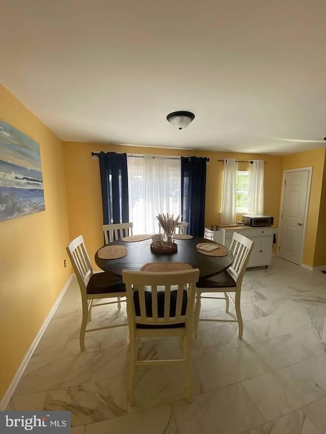 view of dining area