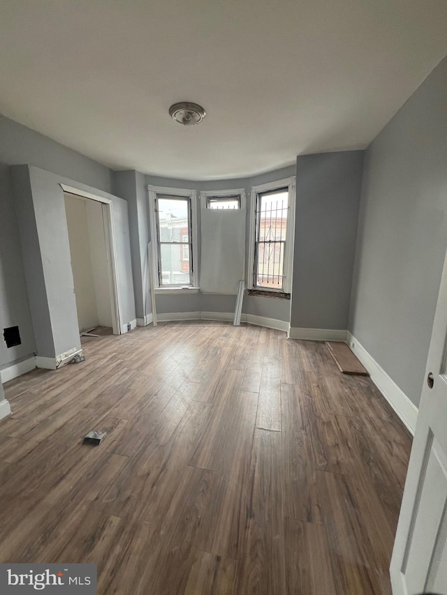 interior space featuring dark wood-type flooring