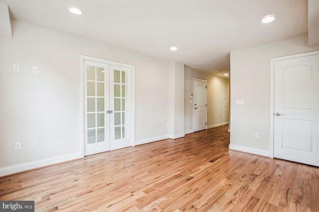 unfurnished room featuring light wood-type flooring