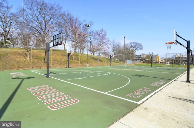 view of basketball court