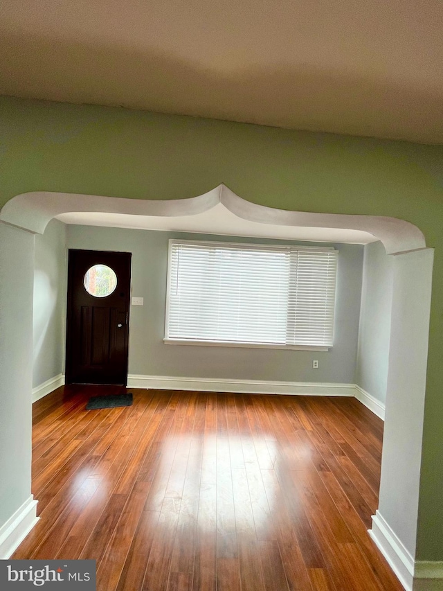 foyer featuring wood-type flooring