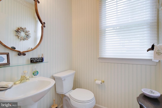 bathroom with toilet and sink