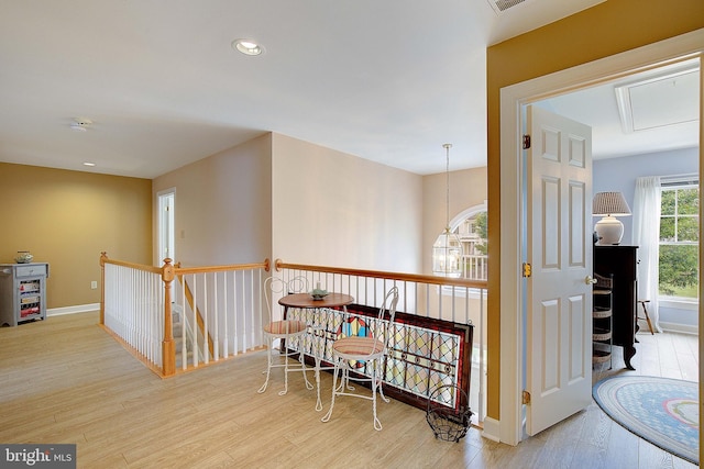 hallway featuring light hardwood / wood-style floors