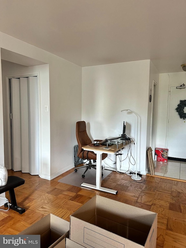 living area featuring hardwood / wood-style flooring