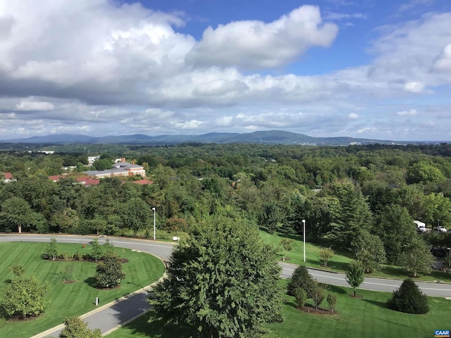 aerial view featuring a mountain view