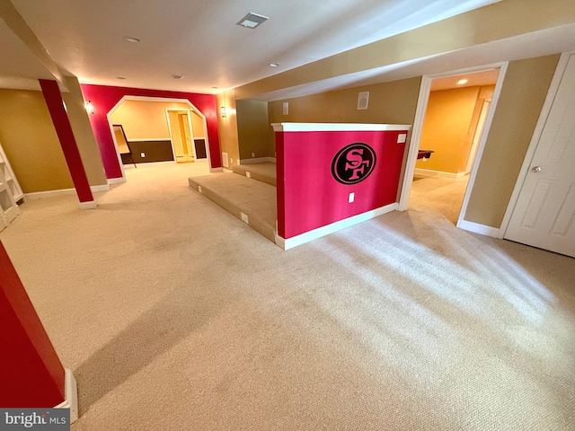 interior space with carpet floors