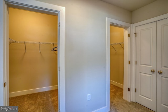 interior space with light colored carpet