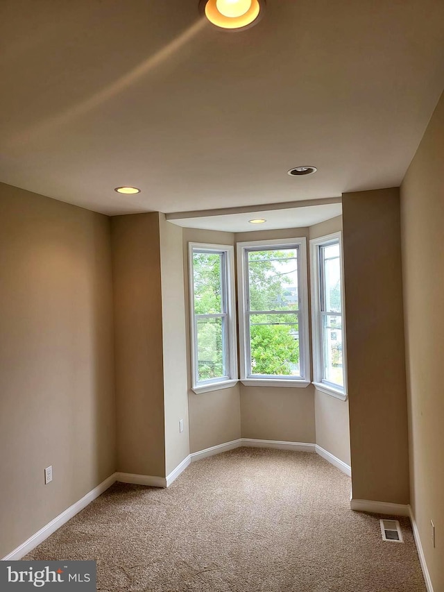 spare room featuring carpet flooring