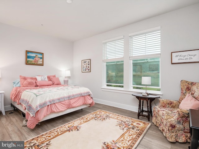 bedroom featuring wood-type flooring