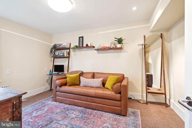 view of carpeted living room