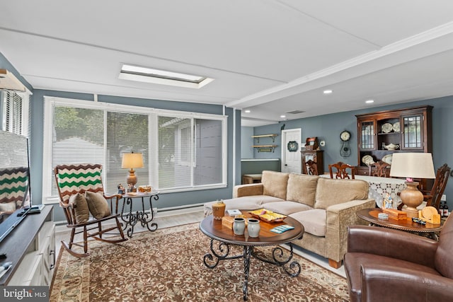 living room featuring hardwood / wood-style floors