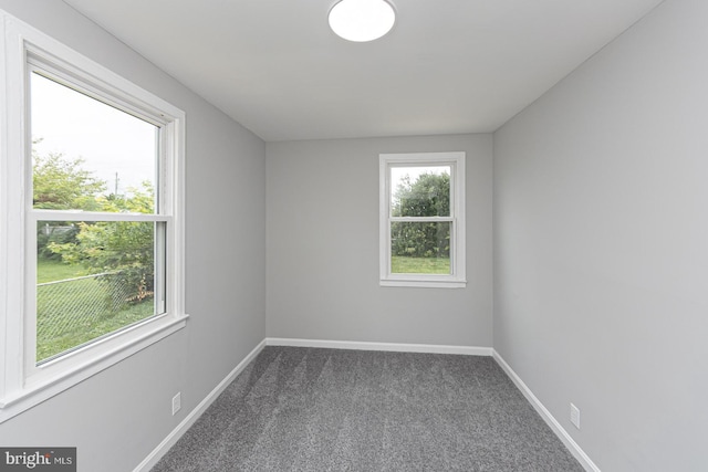 view of carpeted spare room