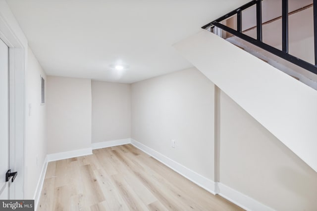 interior space with light wood-type flooring